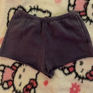 PacSun Purple Athletic Shorts with Distressed Hem